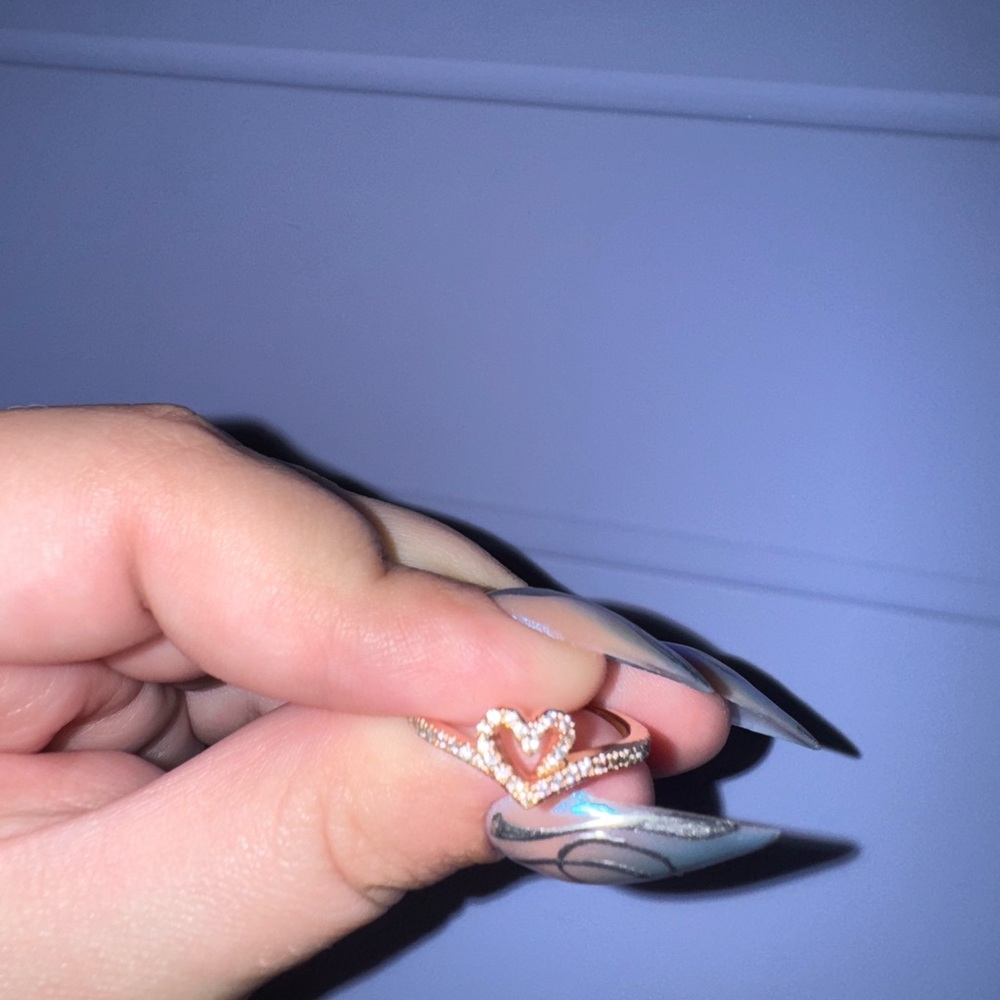Pandora rose gold Heart Motif Ring